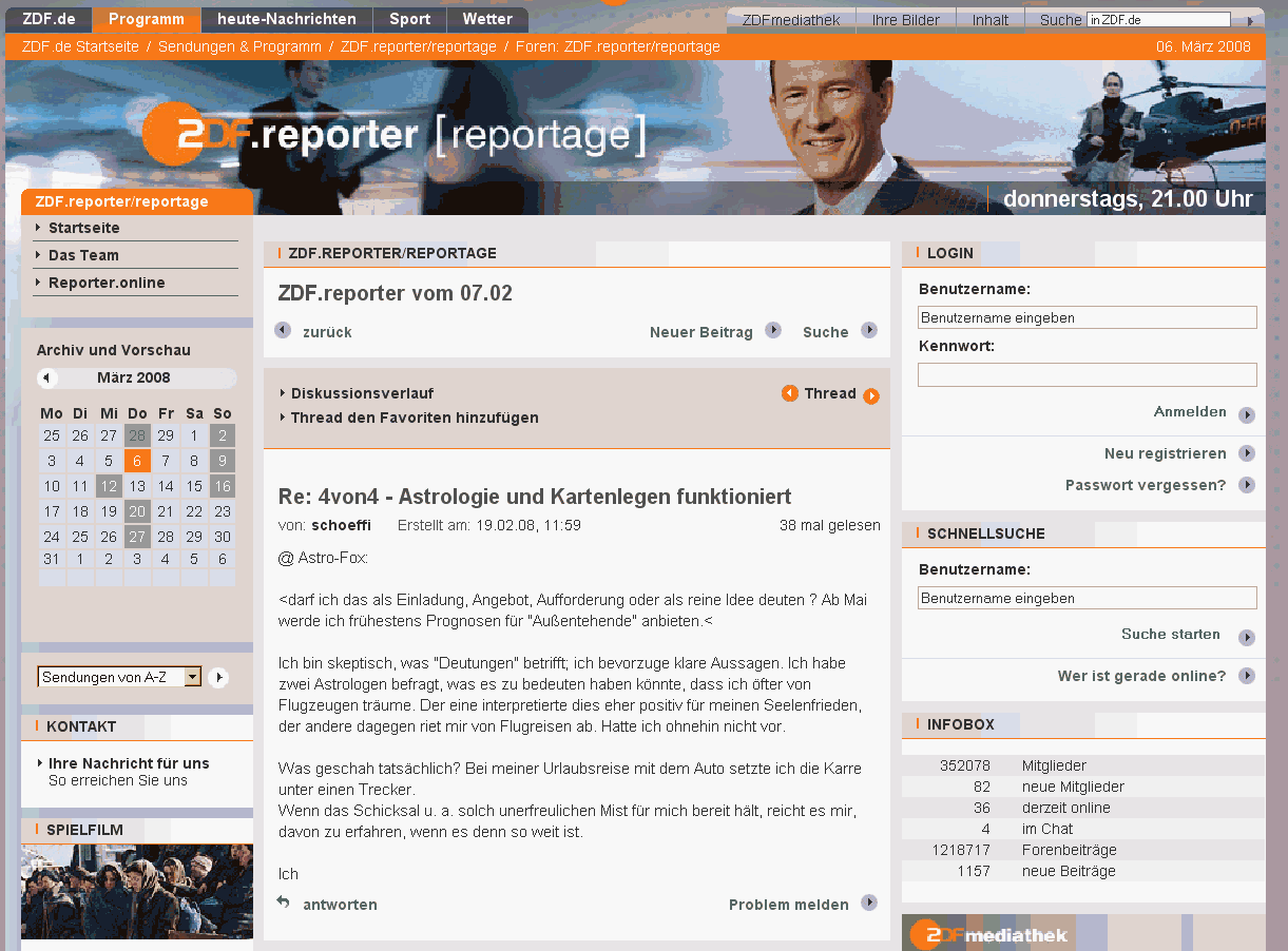 Astrologisches Experiment