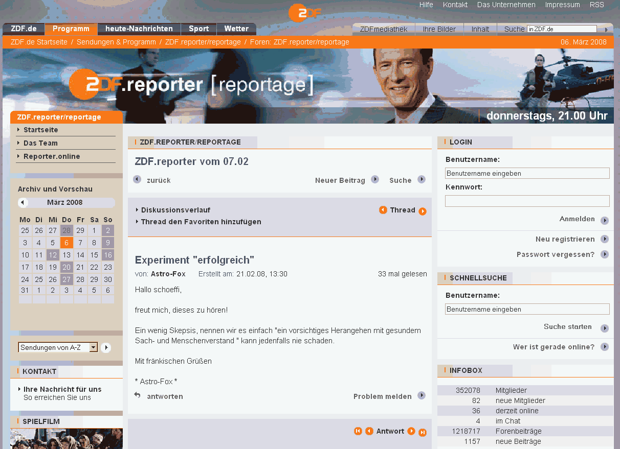 Astrologisches Experiment